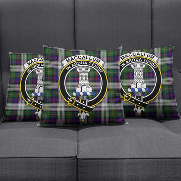 MacCallum Dress Tartan Pillow Cover with Family Crest