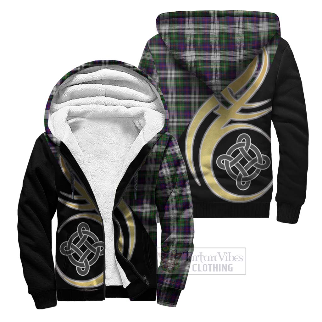 MacCallum Dress Tartan Sherpa Hoodie with Family Crest and Celtic Symbol Style Unisex S - Tartan Vibes Clothing