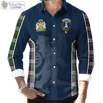 MacCallum Dress Tartan Long Sleeve Button Up Shirt with Family Crest and Lion Rampant Vibes Sport Style