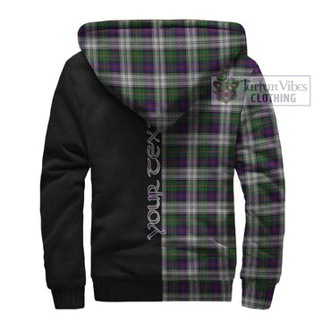 MacCallum Dress Tartan Sherpa Hoodie with Family Crest and Half Of Me Style