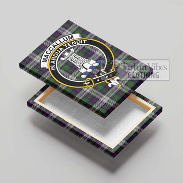 MacCallum Dress Tartan Canvas Print Wall Art with Family Crest