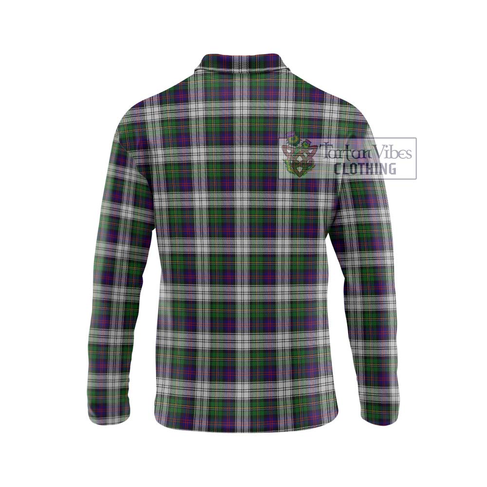 MacCallum Dress Tartan Long Sleeve Polo Shirt with Family Crest DNA In Me Style - Tartanvibesclothing Shop