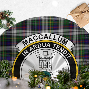 MacCallum Dress Tartan Christmas Tree Skirt with Family Crest