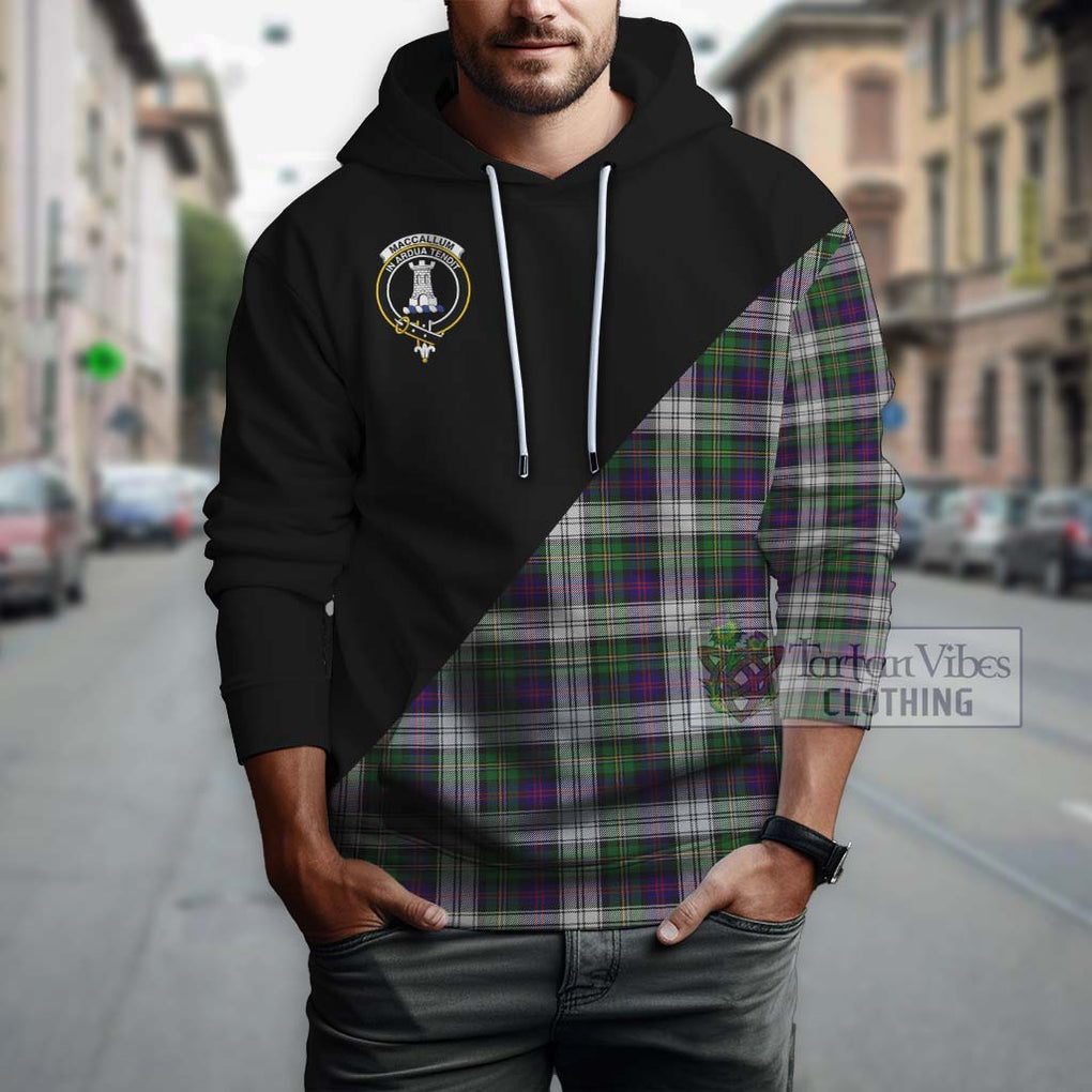 MacCallum Dress Tartan Hoodie with Family Crest and Military Logo Style - Tartanvibesclothing Shop