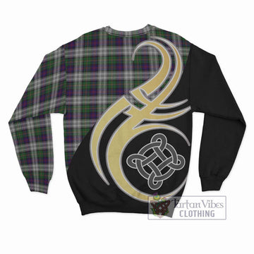 MacCallum Dress Tartan Sweatshirt with Family Crest and Celtic Symbol Style