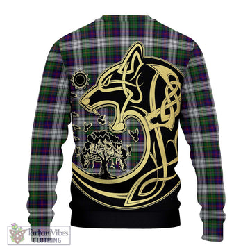 MacCallum Dress Tartan Ugly Sweater with Family Crest Celtic Wolf Style