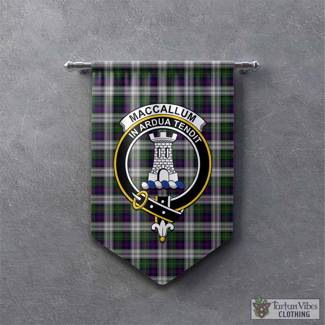 Tartan Vibes Clothing MacCallum Dress Tartan Gonfalon, Tartan Banner with Family Crest