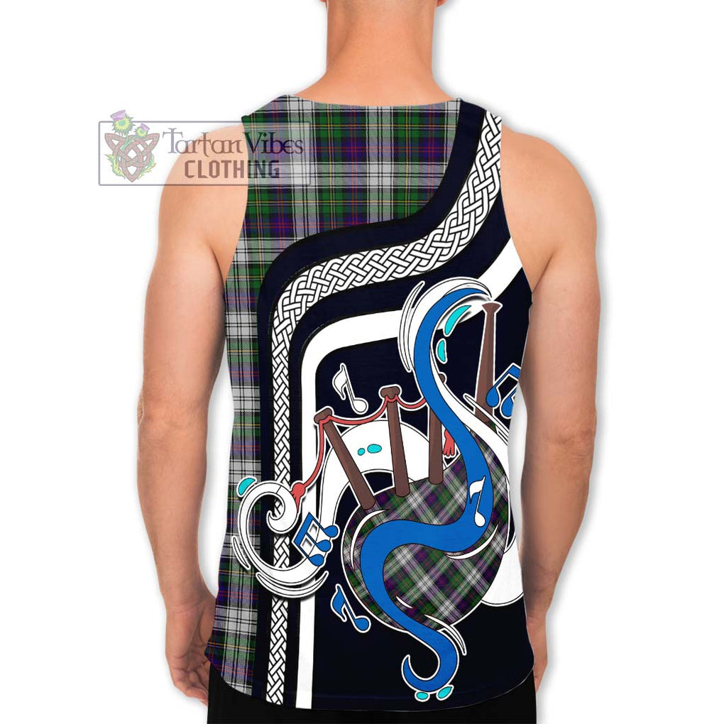 MacCallum Dress Tartan Men's Tank Top with Epic Bagpipe Style - Tartanvibesclothing Shop