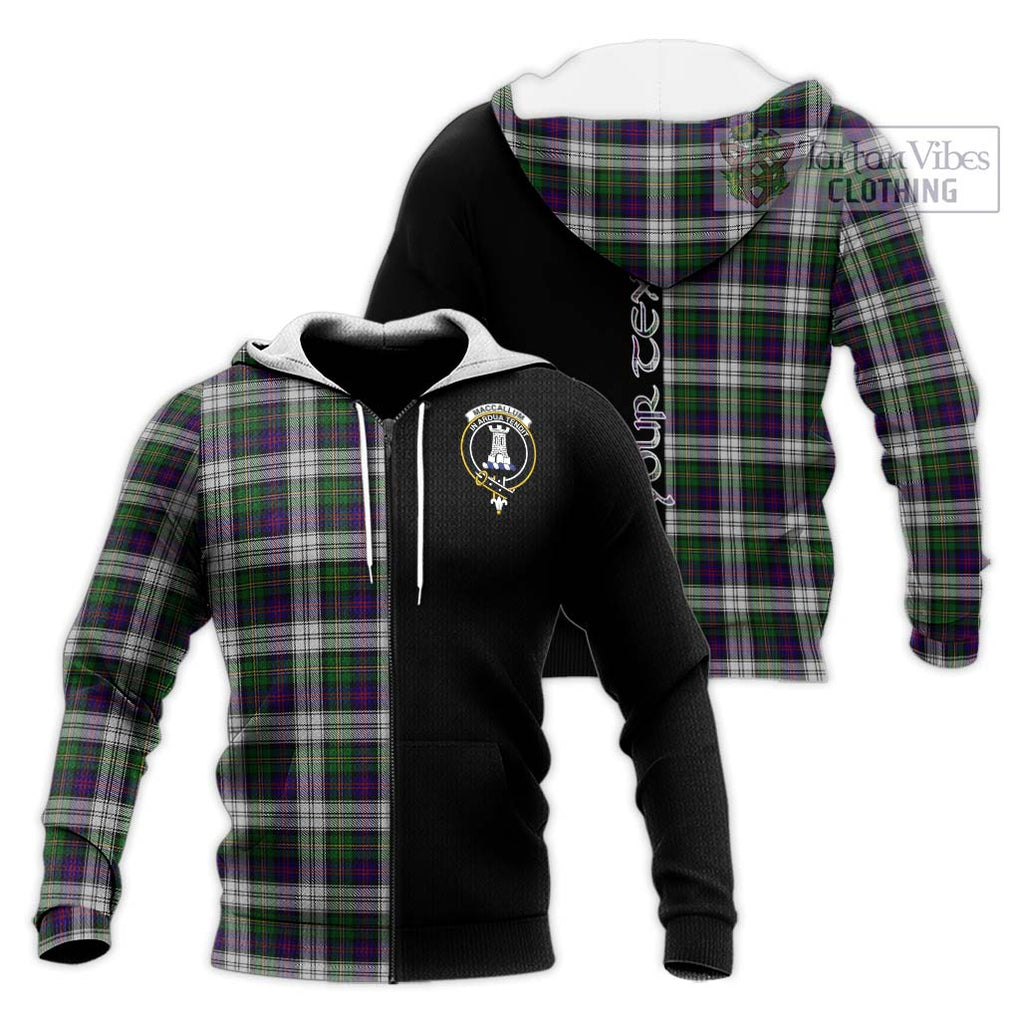 MacCallum Dress Tartan Knitted Hoodie with Family Crest and Half Of Me Style Unisex Knitted Zip Hoodie - Tartanvibesclothing Shop