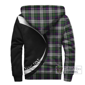 MacCallum Dress Tartan Sherpa Hoodie with Family Crest Circle Style