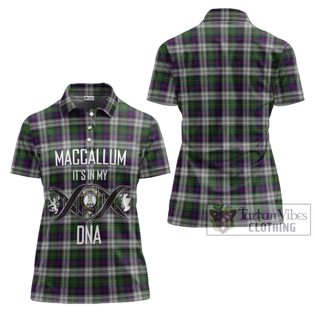 MacCallum Dress Tartan Women's Polo Shirt with Family Crest DNA In Me Style - Tartanvibesclothing Shop