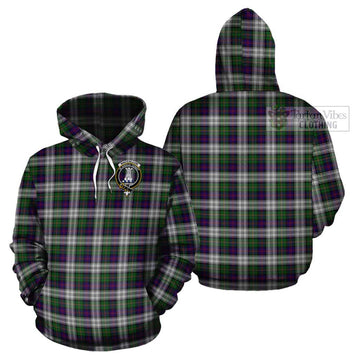 MacCallum Dress Tartan Cotton Hoodie with Family Crest