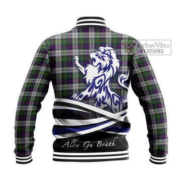 MacCallum Dress Tartan Baseball Jacket with Alba Gu Brath Regal Lion Emblem