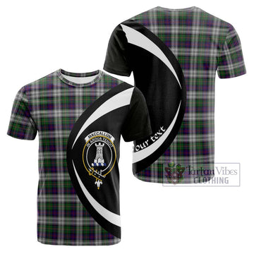 MacCallum Dress Tartan Cotton T-shirt with Family Crest Circle Style