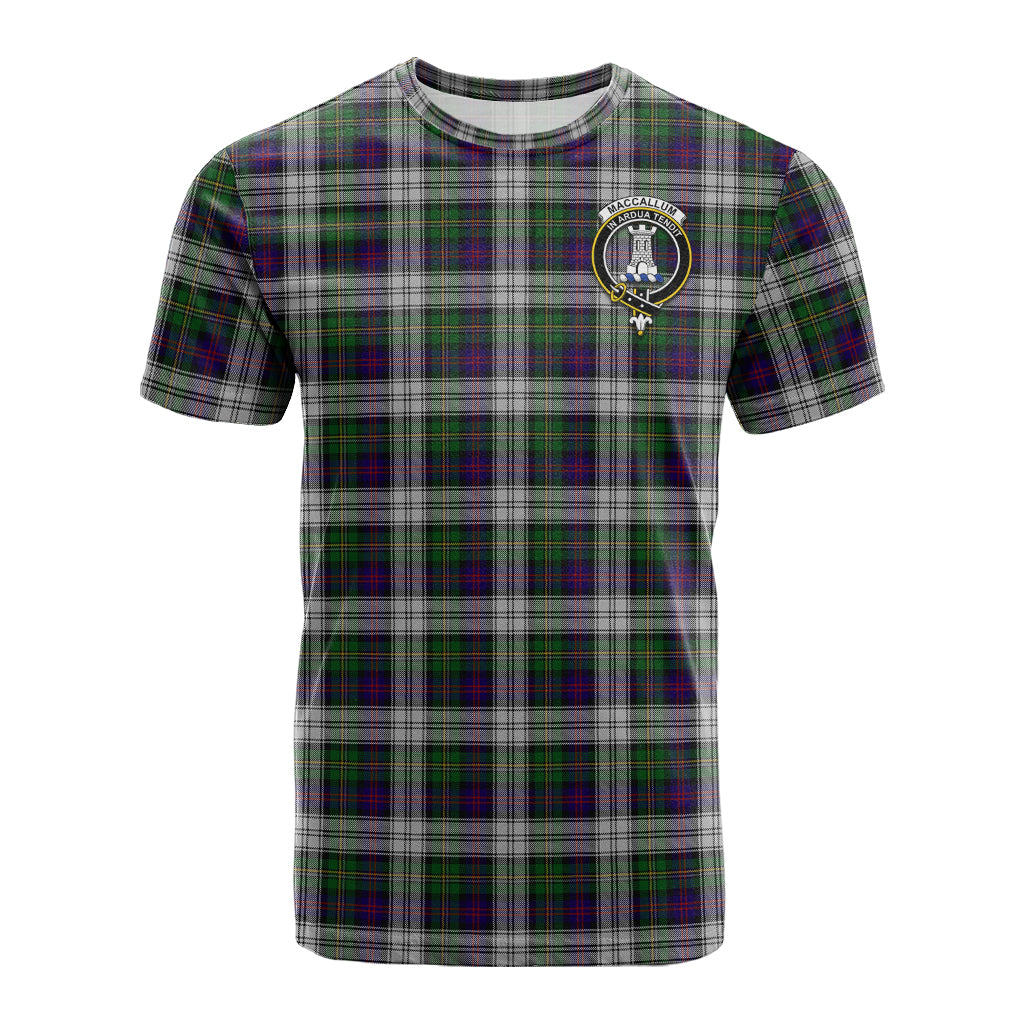 MacCallum Dress Tartan T-Shirt with Family Crest - Tartan Vibes Clothing