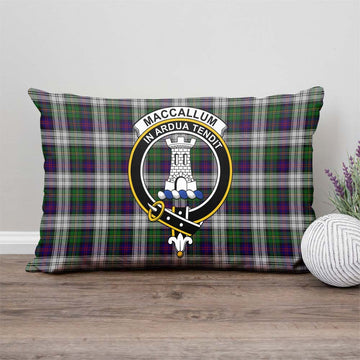 MacCallum Dress Tartan Pillow Cover with Family Crest