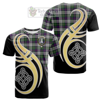 MacCallum Dress Tartan Cotton T-shirt with Family Crest and Celtic Symbol Style