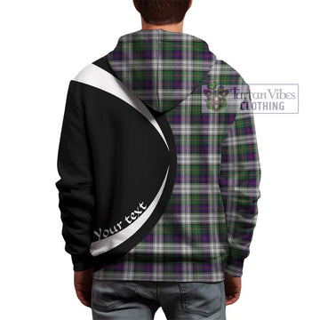 MacCallum Dress Tartan Hoodie with Family Crest Circle Style