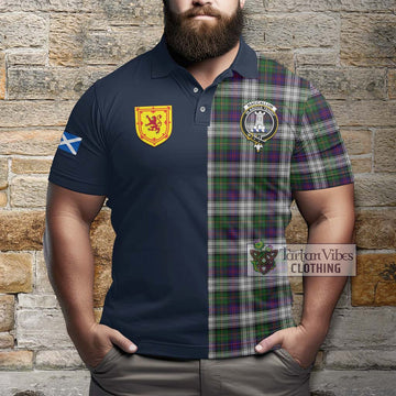 MacCallum Dress Tartan Polo Shirt Alba with Scottish Lion Royal Arm Half Style