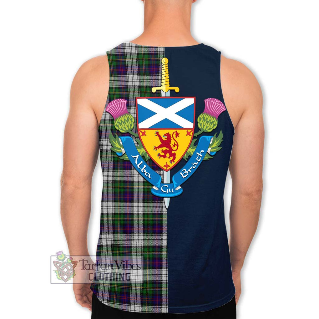 Tartan Vibes Clothing MacCallum Dress Tartan Men's Tank Top with Scottish Lion Royal Arm Half Style