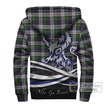 MacCallum Dress Tartan Sherpa Hoodie with Alba Gu Brath Regal Lion Emblem