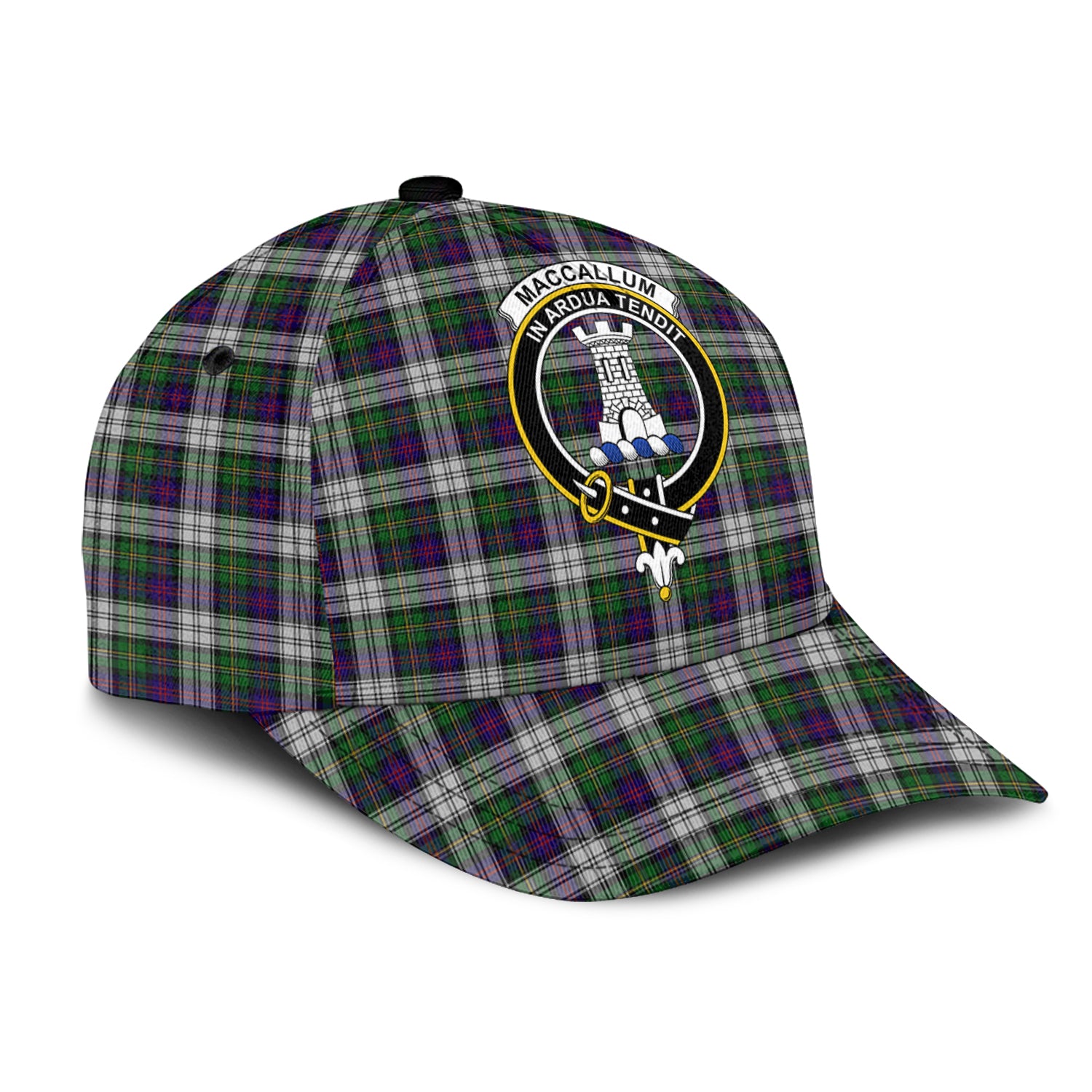 MacCallum Dress Tartan Classic Cap with Family Crest - Tartan Vibes Clothing