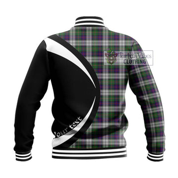 MacCallum Dress Tartan Baseball Jacket with Family Crest Circle Style