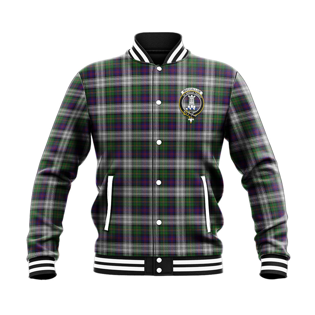 MacCallum Dress Tartan Baseball Jacket with Family Crest - Tartan Vibes Clothing