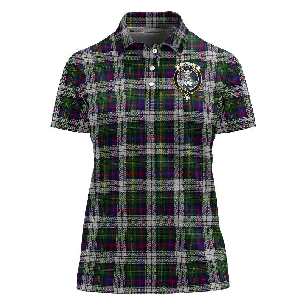 MacCallum Dress Tartan Polo Shirt with Family Crest For Women - Tartan Vibes Clothing