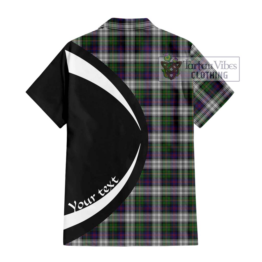 MacCallum Dress Tartan Short Sleeve Button Up with Family Crest Circle Style - Tartan Vibes Clothing