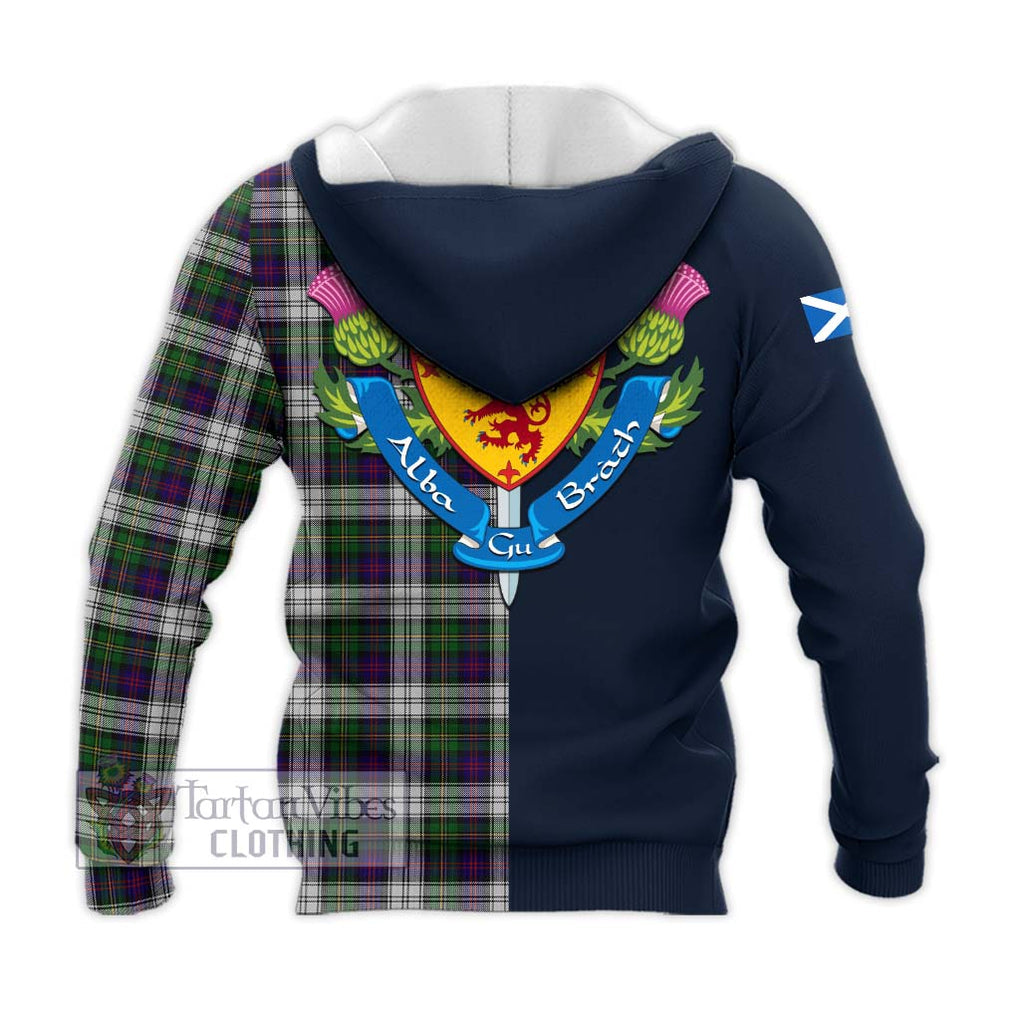 Tartan Vibes Clothing MacCallum Dress Tartan Knitted Hoodie with Scottish Lion Royal Arm Half Style