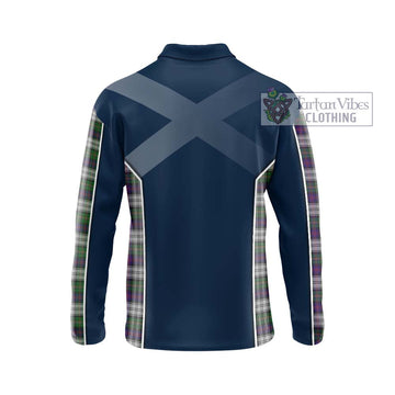 MacCallum Dress Tartan Long Sleeve Polo Shirt with Family Crest and Lion Rampant Vibes Sport Style