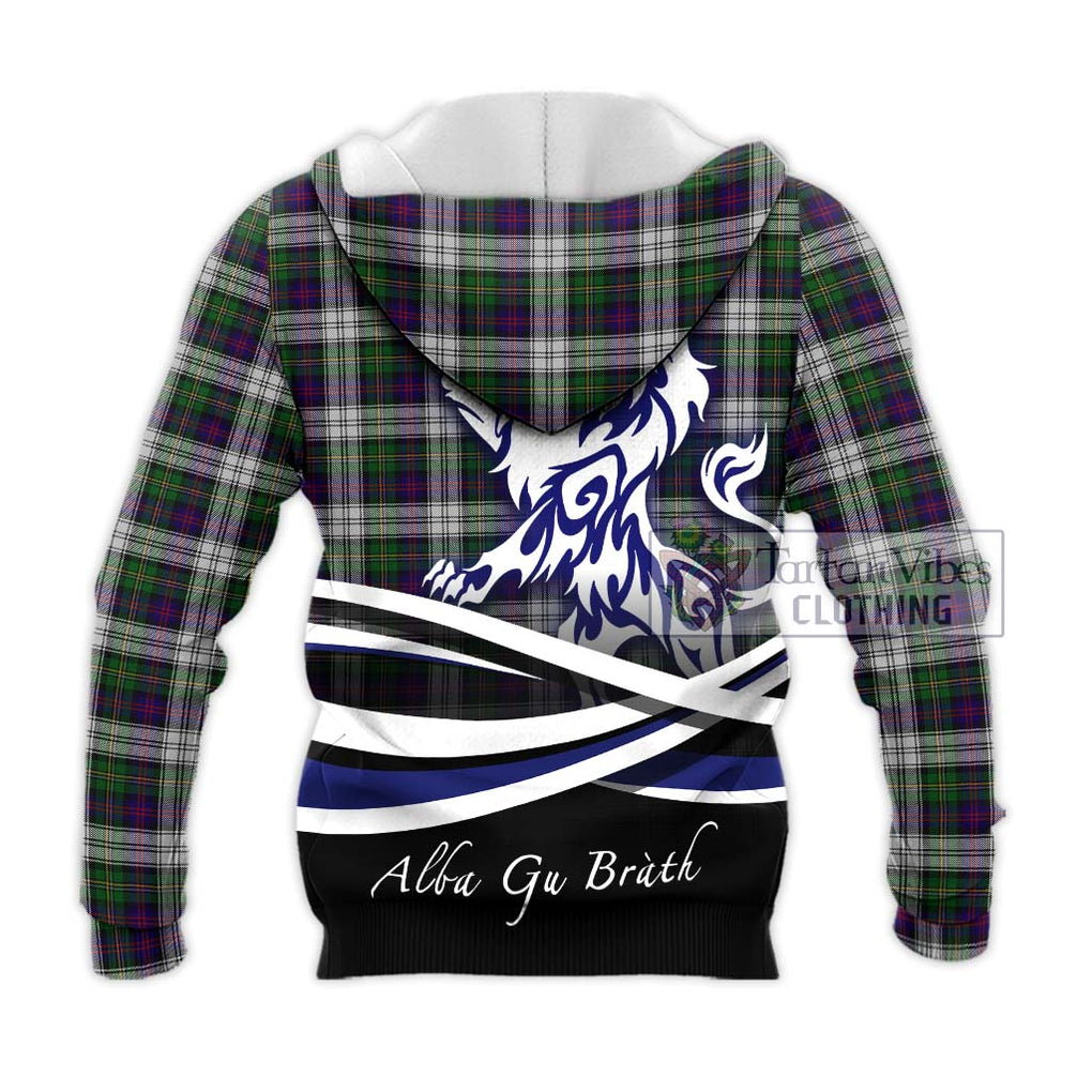 MacCallum Dress Tartan Knitted Hoodie with Alba Gu Brath Regal Lion Emblem - Tartanvibesclothing Shop