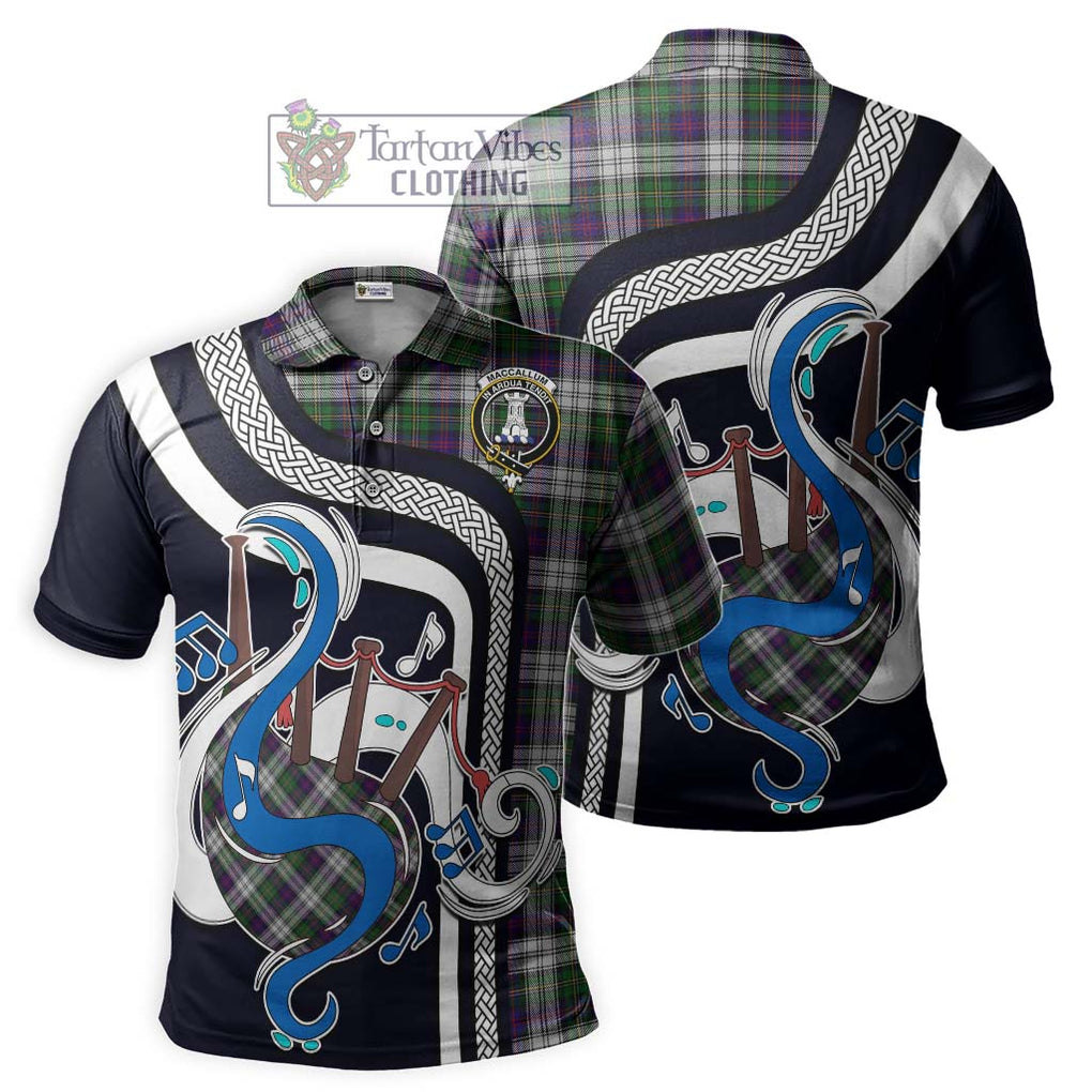 Tartan Vibes Clothing MacCallum Dress Tartan Polo Shirt with Epic Bagpipe Style