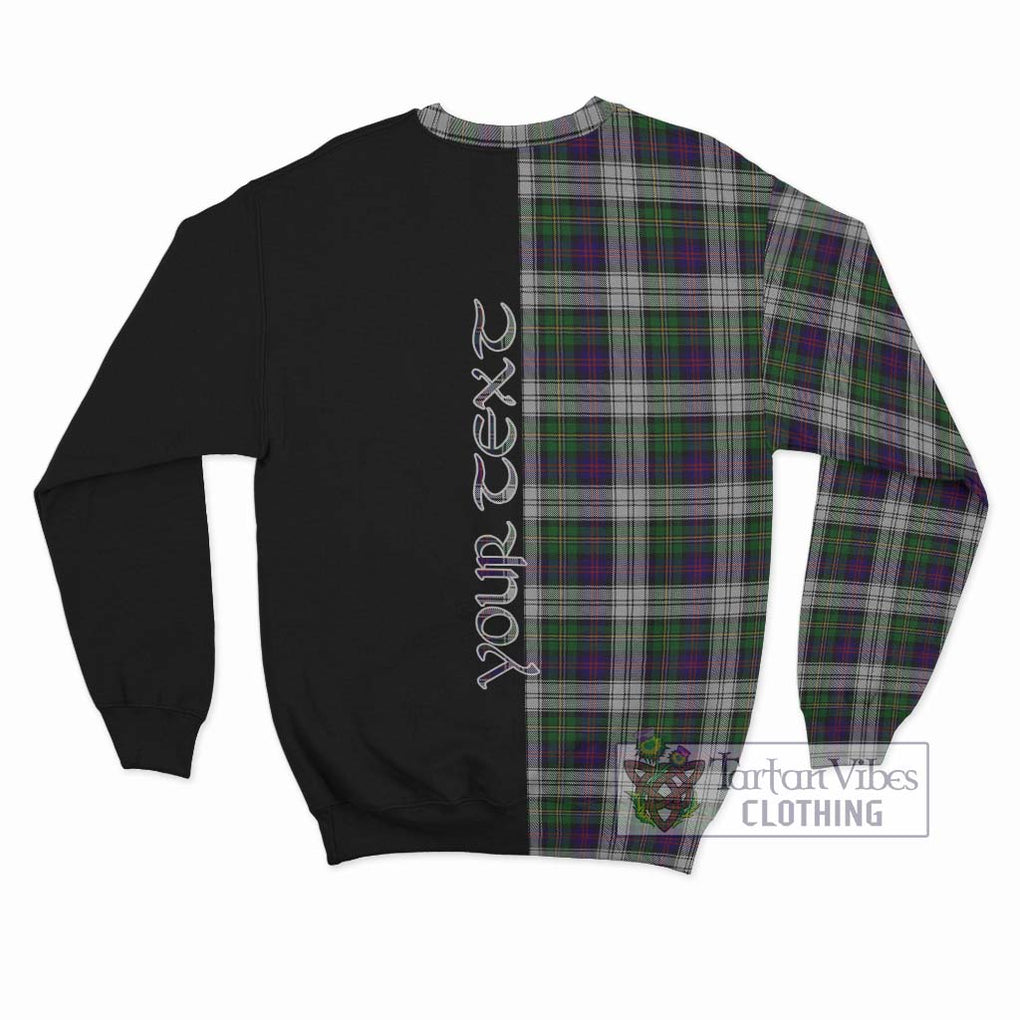 MacCallum Dress Tartan Sweatshirt with Family Crest and Half Of Me Style - Tartanvibesclothing Shop