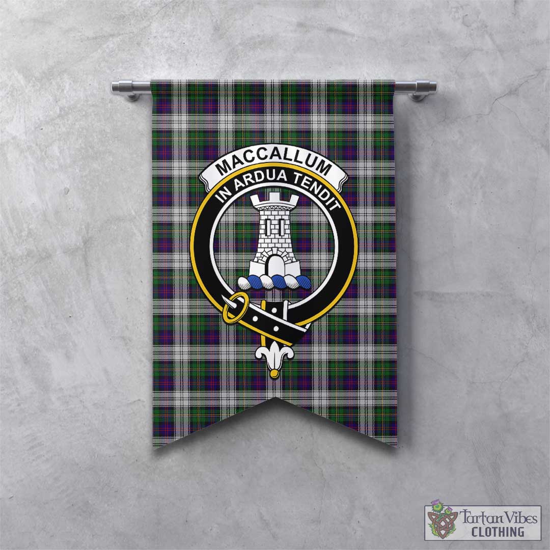 Tartan Vibes Clothing MacCallum Dress Tartan Gonfalon, Tartan Banner with Family Crest