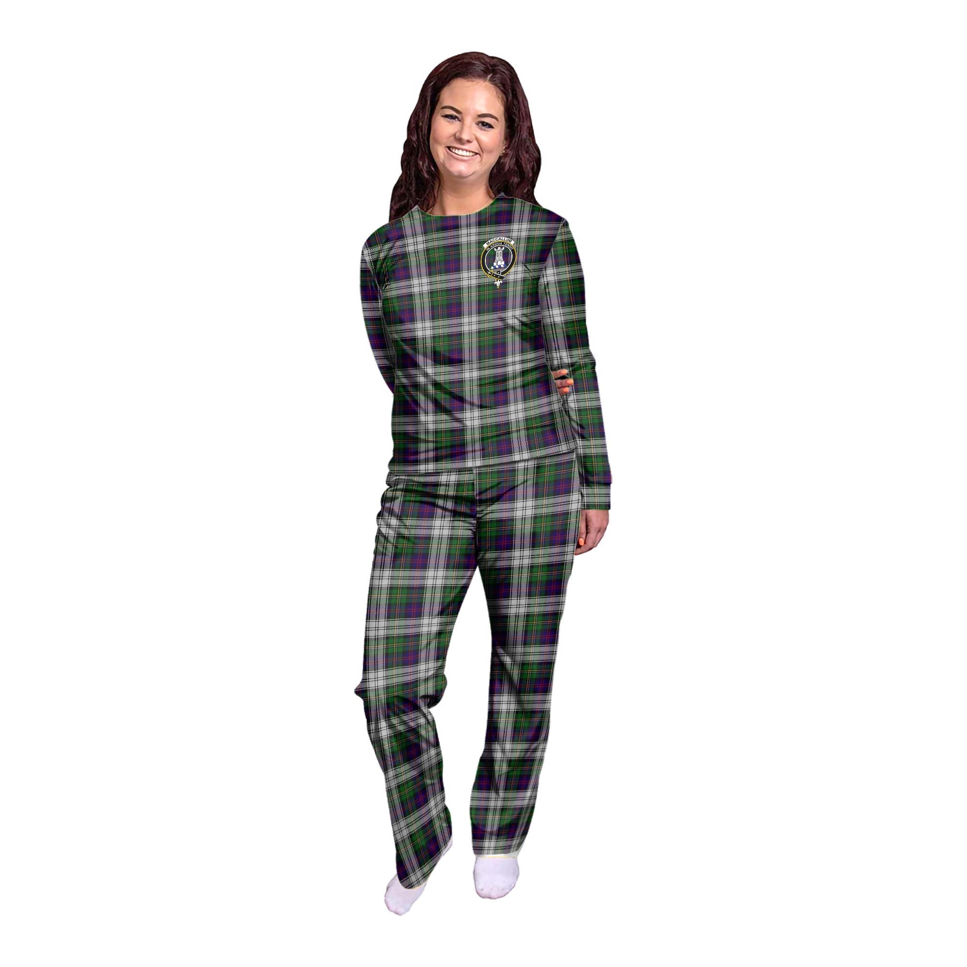 MacCallum Dress Tartan Pajamas Family Set with Family Crest - Tartanvibesclothing