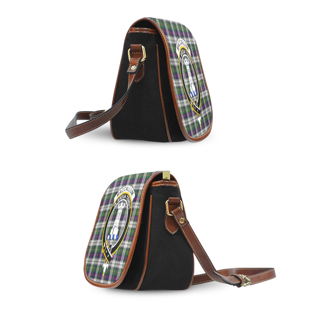 MacCallum Dress Tartan Saddle Bag with Family Crest - Tartan Vibes Clothing