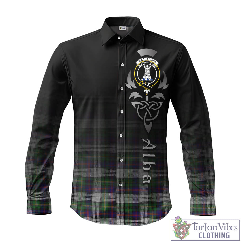 Tartan Vibes Clothing MacCallum Dress Tartan Long Sleeve Button Up Featuring Alba Gu Brath Family Crest Celtic Inspired