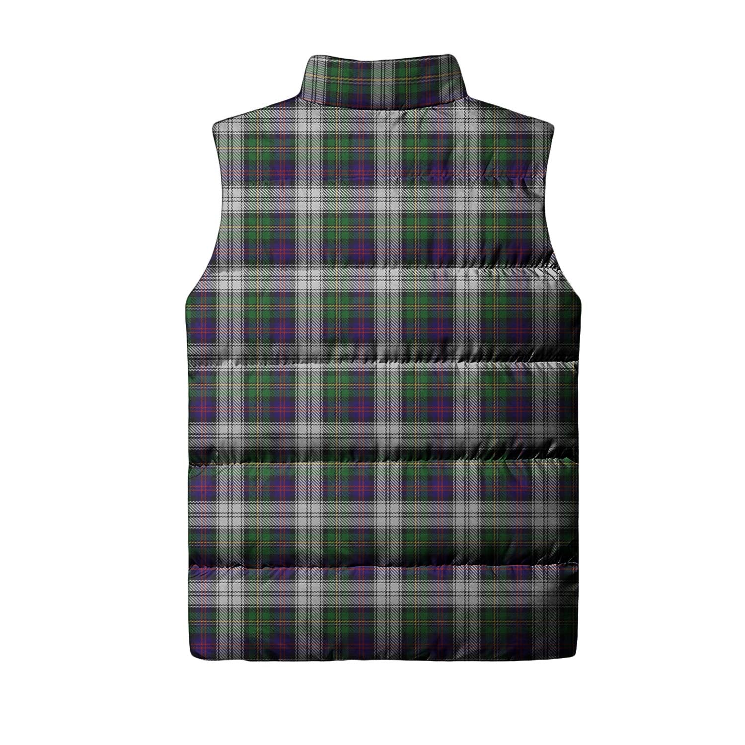 MacCallum Dress Tartan Sleeveless Puffer Jacket with Family Crest - Tartanvibesclothing