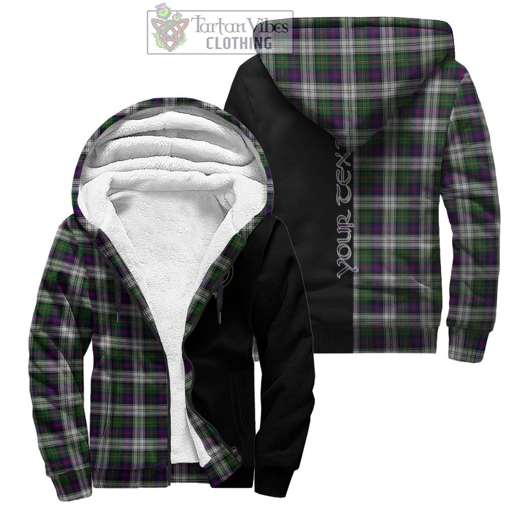 MacCallum Dress Tartan Sherpa Hoodie with Family Crest and Half Of Me Style Unisex - Tartanvibesclothing Shop