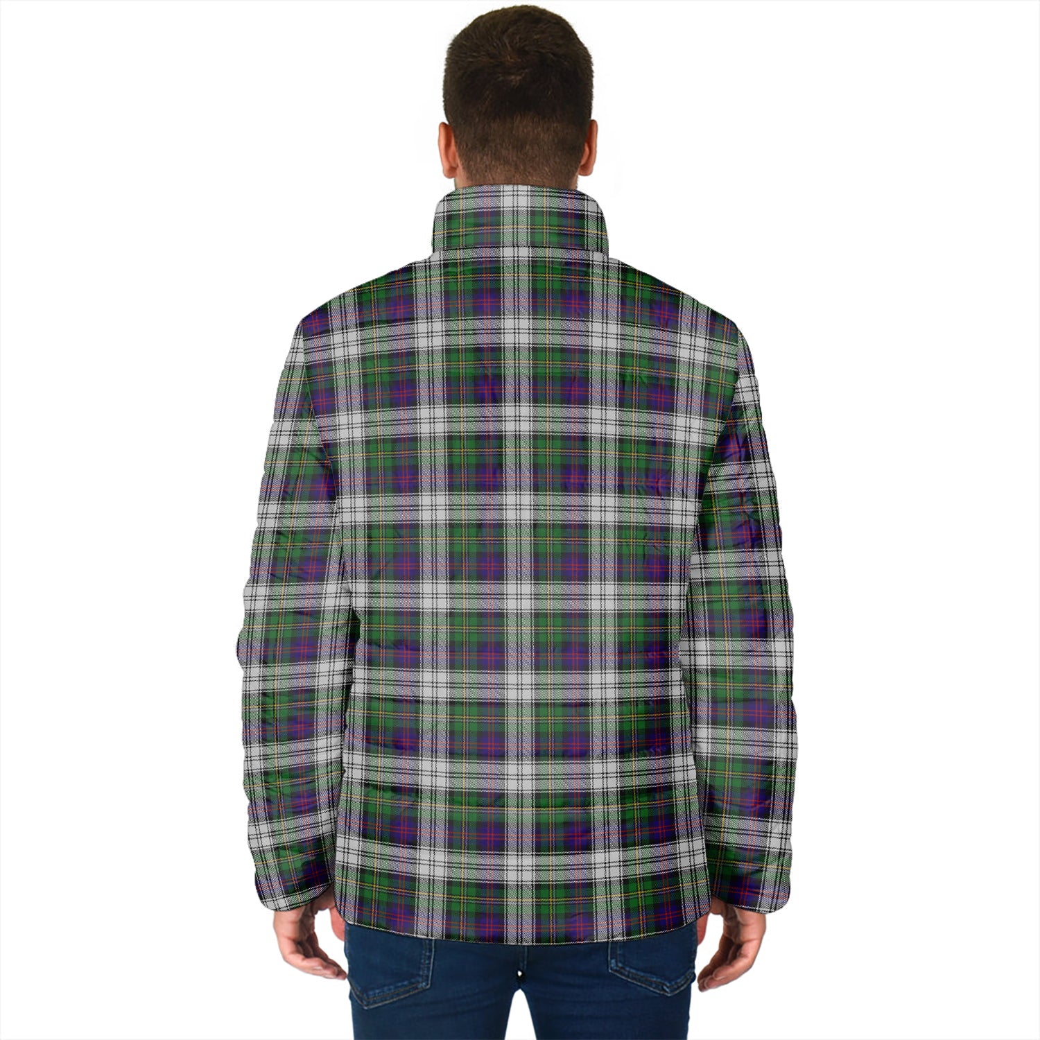 MacCallum Dress Tartan Padded Jacket with Family Crest - Tartan Vibes Clothing