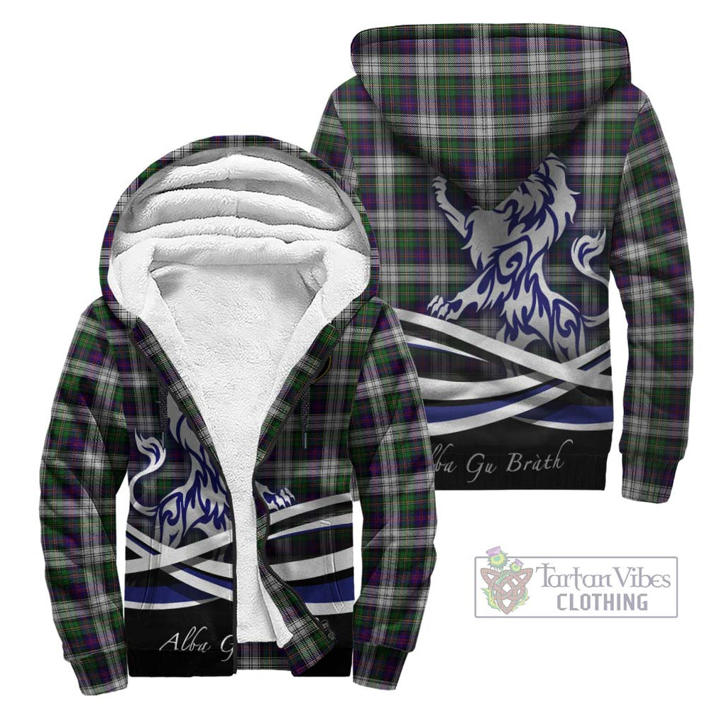 MacCallum Dress Tartan Sherpa Hoodie with Alba Gu Brath Regal Lion Emblem Unisex - Tartanvibesclothing Shop