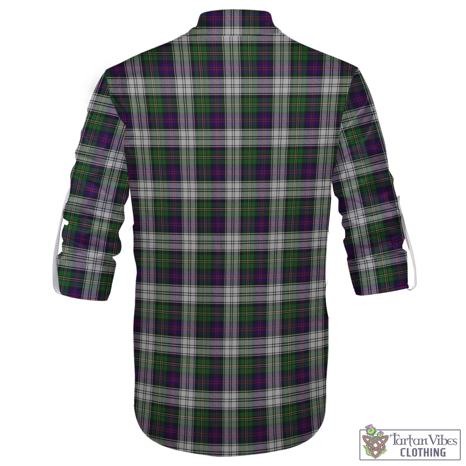 Tartan Vibes Clothing MacCallum Dress Tartan Men's Scottish Traditional Jacobite Ghillie Kilt Shirt with Family Crest