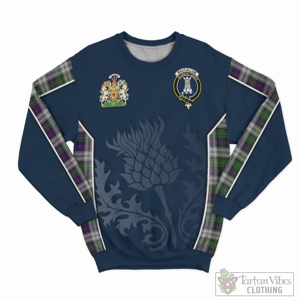 Tartan Vibes Clothing MacCallum Dress Tartan Sweatshirt with Family Crest and Scottish Thistle Vibes Sport Style