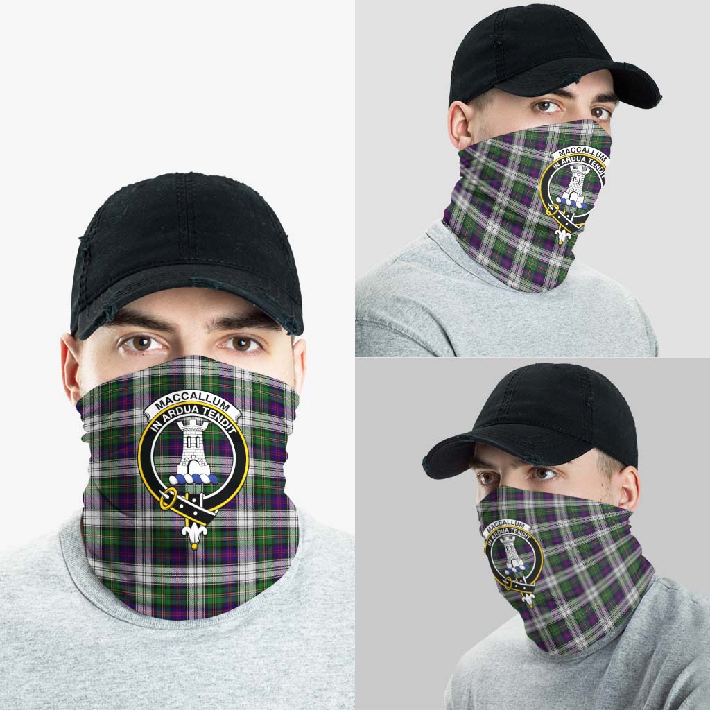 MacCallum Dress Tartan Neck Gaiters, Tartan Bandanas, Tartan Head Band with Family Crest