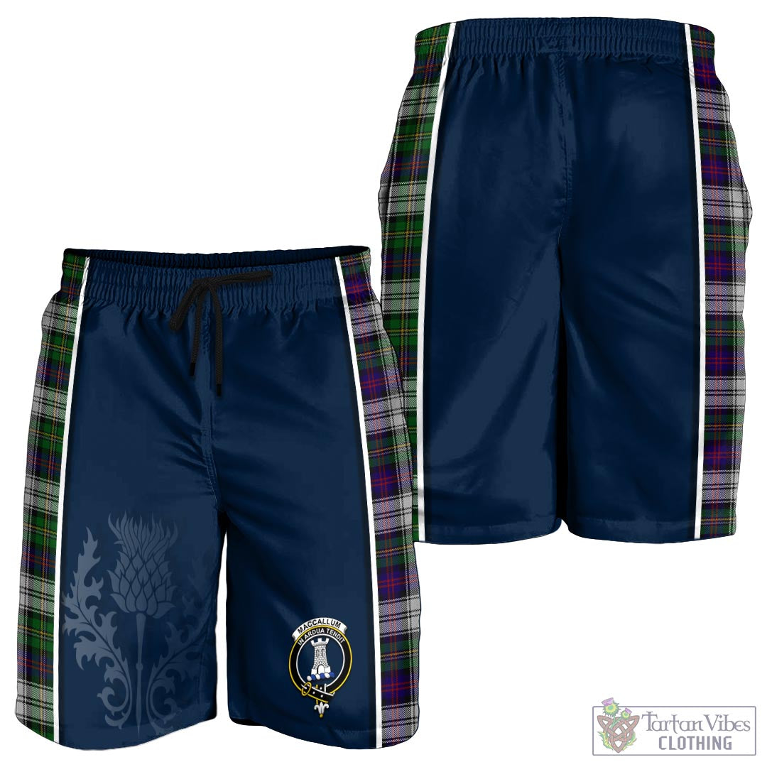 Tartan Vibes Clothing MacCallum Dress Tartan Men's Shorts with Family Crest and Scottish Thistle Vibes Sport Style