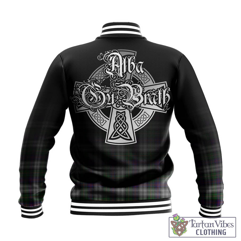 Tartan Vibes Clothing MacCallum Dress Tartan Baseball Jacket Featuring Alba Gu Brath Family Crest Celtic Inspired