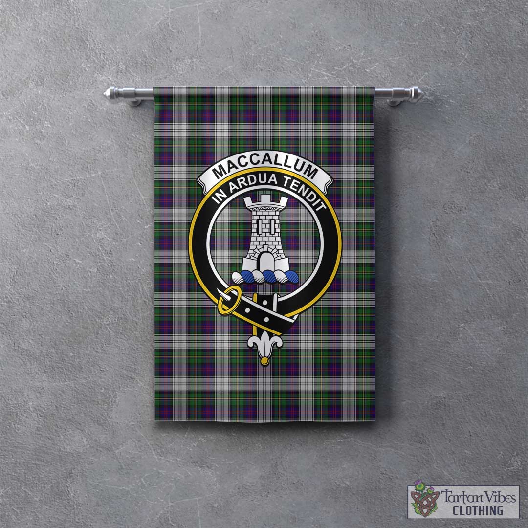 Tartan Vibes Clothing MacCallum Dress Tartan Gonfalon, Tartan Banner with Family Crest