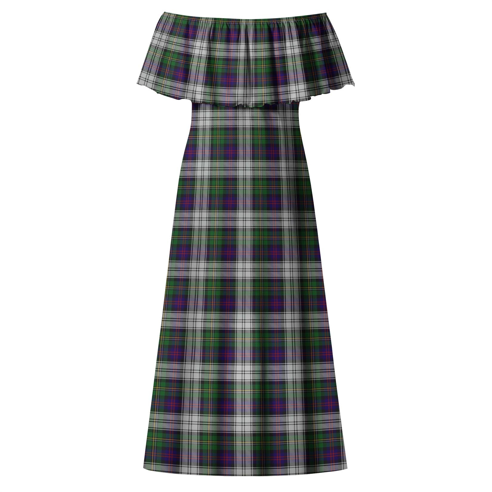 MacCallum Dress Tartan Off Shoulder Long Dress - Tartanvibesclothing